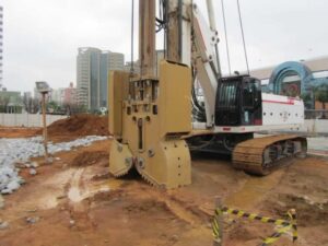 Precautions for drilling holes for bridge bored piles